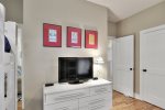 Guest Bunk Bedroom Features a Flat Screen TV